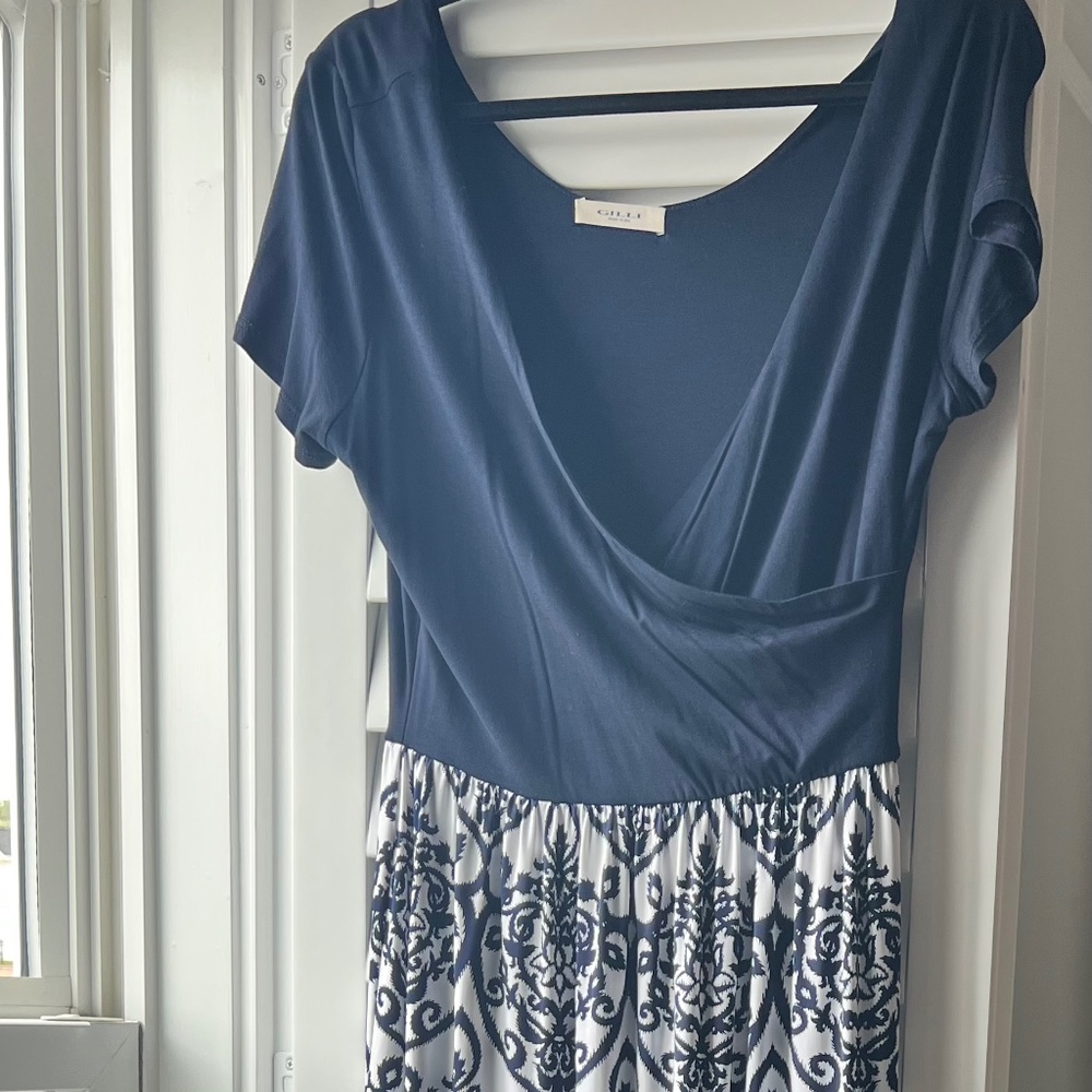 Gilli New York Navy Maxi Dress, Size Large